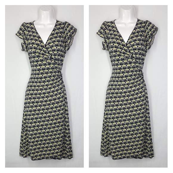 max studio floral wrap dress